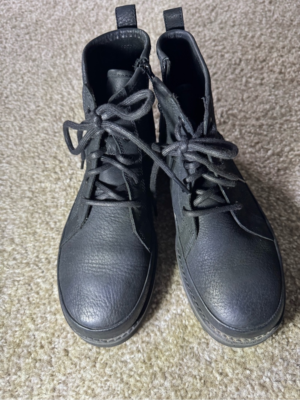 UGGs Black Lace-Up Casual Boots